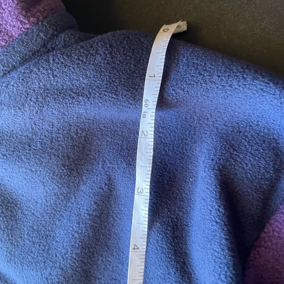 Avenue Women’s Size 18 Purple & Blue Color Block Polar Fleece Pullover - Picture 13 of 15